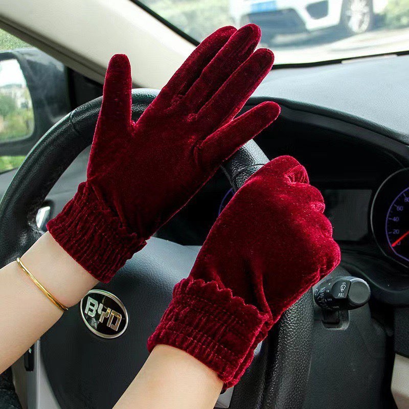 (২ জোড়া) Warm Hand Gloves | Velvet Fabric